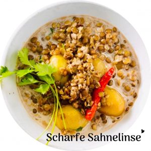 Read more about the article Scharfe Sahnelinsen mit Kartoffeln