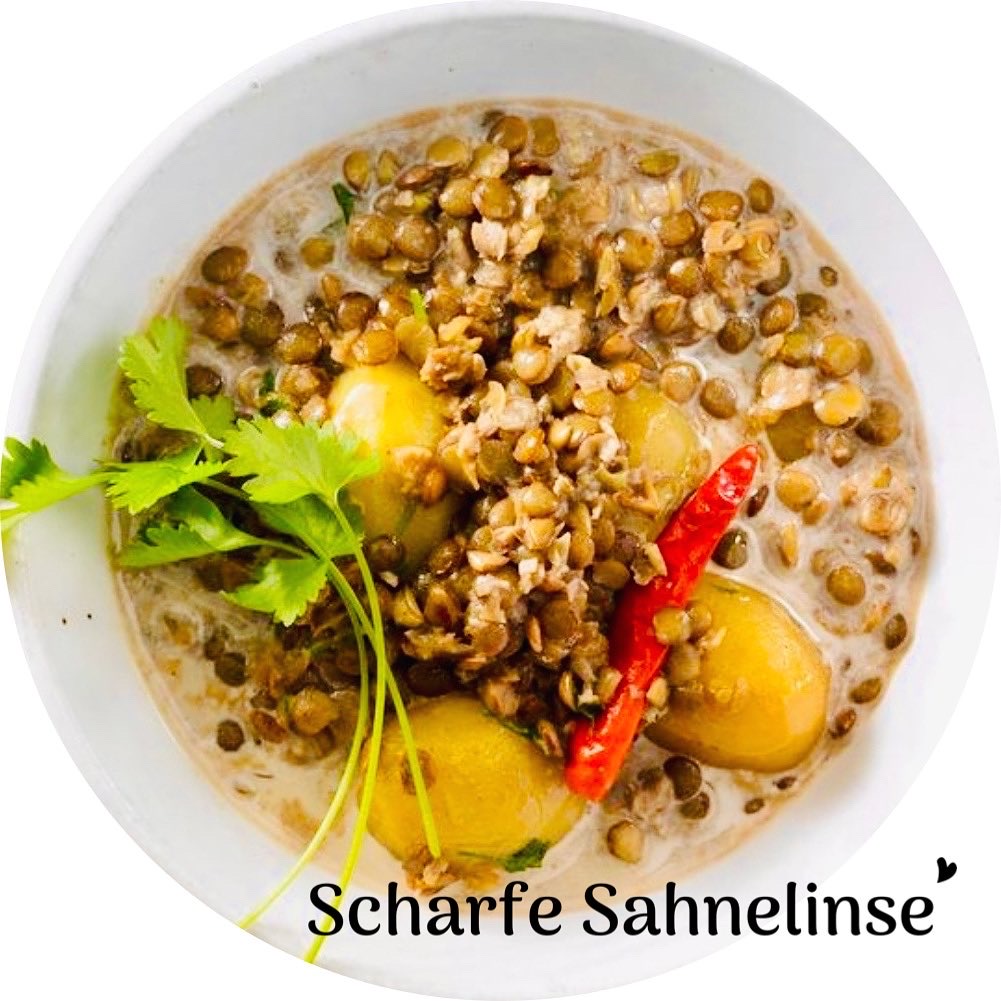 You are currently viewing Scharfe Sahnelinsen mit Kartoffeln